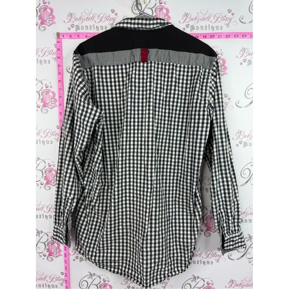 Shirt Black & White Gingham Button-Down Shirt - Picture 2 of 11